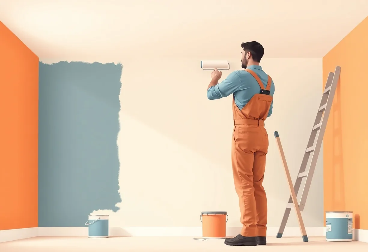 Peintre Avon 77210 en intervention sur un chantier